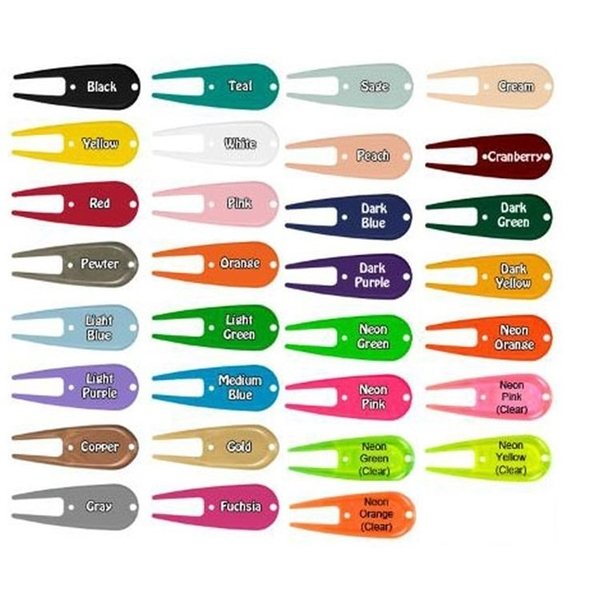 Golf Tee Polybag Combo Pack with (4) 3 1/4 Inch Tees, (1) Ball Marker and (1) Divot Tool