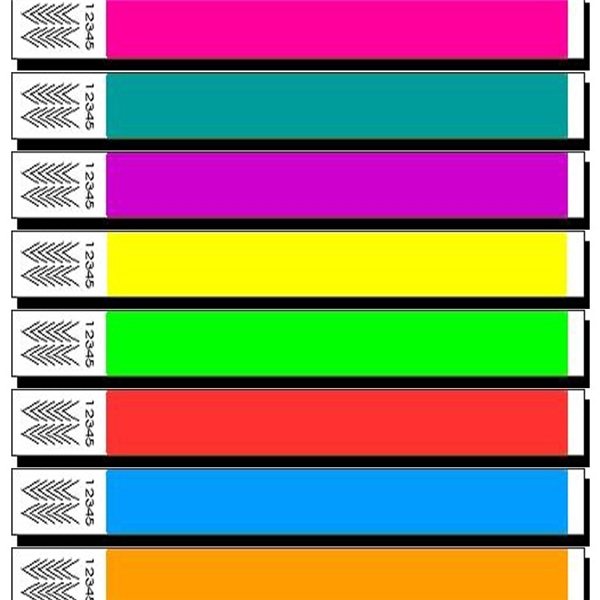 1 Tyvek Wristband - Neon Colors
