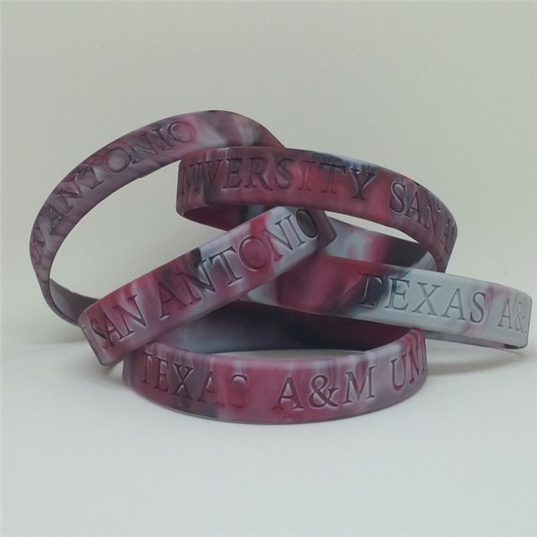 Swirl Debossed Silicone Wristbands