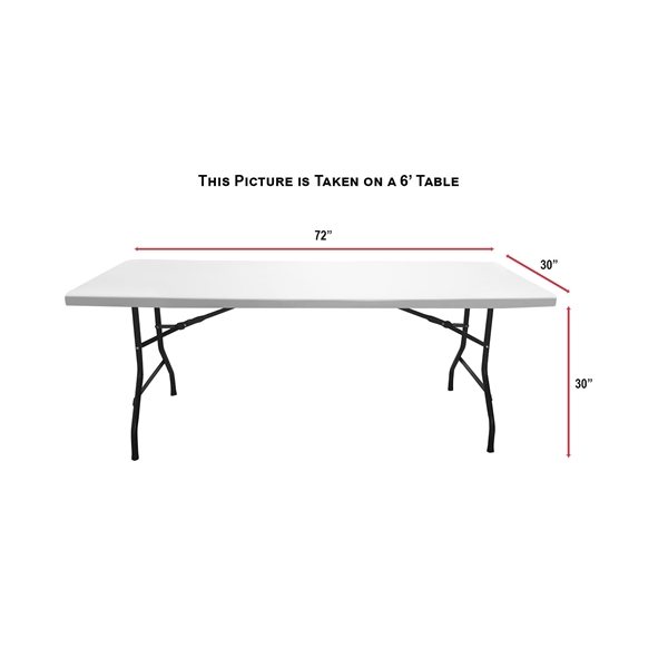 6 LazerCut 3- Sided PREMIUM Sublimated Tablecloth, Drape Style, Open Back