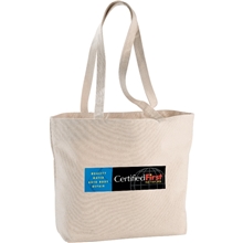 Zippered 10oz Cotton Canvas Shopper Tote