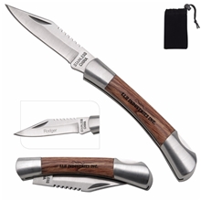Small Rosewood Pocket Knife - Silver