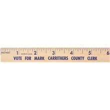 6 Natural Finish Flat Wood Ruler