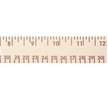 12 Natural Finish Wood Ruler - English And Metric Scale