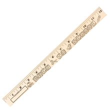 Back - to - School U Color Rulers - Natural wood finish