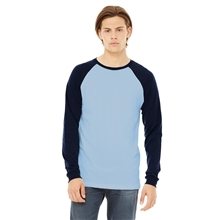 Bella + Canvas Mens Jersey Long - Sleeve Baseball T - Shirt