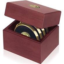 Four Coasters with Solid Cherry Chest