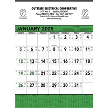 Triumph(R) Calendars Green Black Contractor Memo Calendar