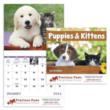 Good Value(TM) Puppies Kittens - Stapled Calendar
