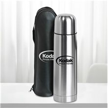 Clayton - 33 oz / 1 Liter Bullet Stainless Steel Vacuum Bottle