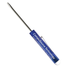 Pocket Screwdriver - 1/8 Flat Tip Blade w / Button Top