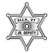 Badge Sticker On Roll Sheriff 2 9/16 X 3 1/16 White Gloss Paper Roll Of 1000