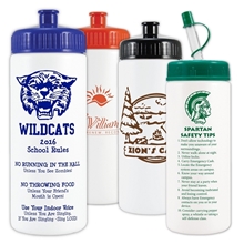 16 oz White Sports Bottle