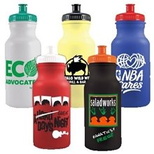 20 oz Colored Bike Bottle w / Push Pull Cap