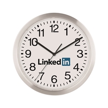 12 Slim Metal Wall Clock