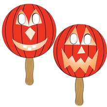 Carved Print Pumpkin Fan Masks - Paper Products