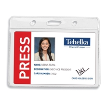 KENT Clear Badge Holder Fits 3-3/8 x 2-1/2 Insert