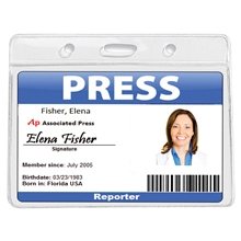 DUBLIN Clear Badge Holder Fits 4 x 3 Insert