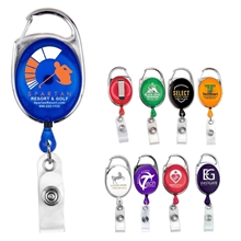 OBERLIN 30 Cord Retractable Carabiner Style Badge Reel and Badge Holder (Patent D539, 122)