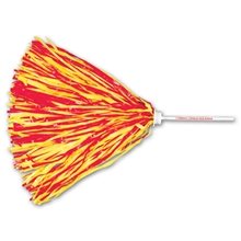 6 Stick Handle Imprinted Pom - 500 streamers
