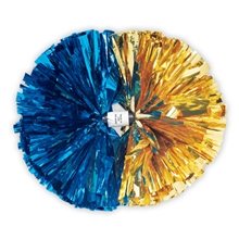 2- Color Contrasting Ends Metallic Show Pom - 5