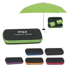 37 Arc Telescopic Folding Travel Umbrella With Eva Case