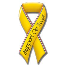 Support Our Troops Ribbon - Exterior / Auto Die Cut Magnets