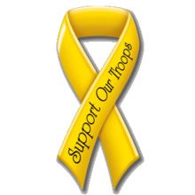 Support Our Troops Ribbon - Exterior / Auto Die Cut Magnets