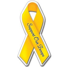 Support Our Troops Ribbon - Exterior / Auto Die Cut Magnets