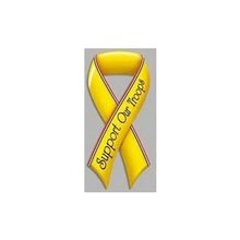 Support Our Troops Ribbon - Exterior / Auto Die Cut Magnets