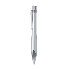 Blackpen Brass Twist - Action Silver Ballpoint Pen w / Detail and Chrome Points