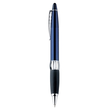 Blackpen Twist - Action Ballpoint Pen w / Blue Lacquer, Comfort Grip, Chrome Points