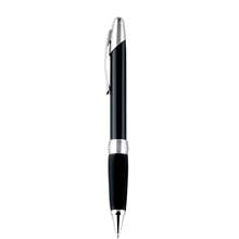 Blackpen Twist - Action Ballpoint Pen w / Black Lacquer, Comfort Grip, Chrome Points