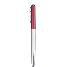Blackpen Cap - off Gel Ink Pen in Polished Chrome w / Red Lacquer Cap