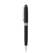 Blackpen Twist - Action Ballpoint Pen in Black Lacquer w / Gold Points