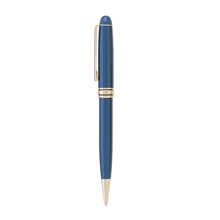 Blackpen Twist - Action Ballpoint Pen in Blue Lacquer w / Gold Points