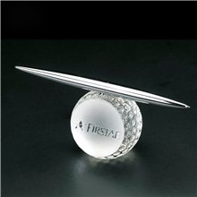 Clearaward Optical Crystal Golf Backspin Award w / Spinning Ballpoint Pen