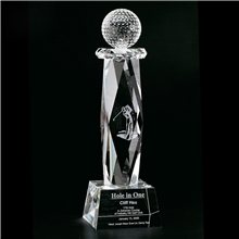 Clearaward Optical Crystal Pebble Golf Ball Award 17 In