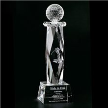 Clearaward Optical Crystal Pebble Golf Ball Award 15 In