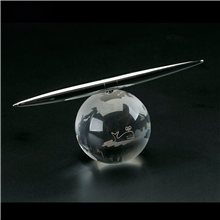 Clearaward Rotating Optical Crystal Globe Pen Award