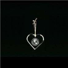 Clearaward Jade Crystal Holiday Ornament Heart