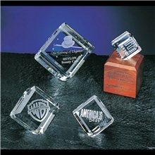 Clearaward Optical Crystal Cube Award Beveled Edge 3 1/8 In