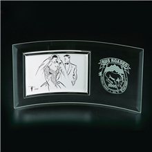Clearaward Jade Crystal Curved Frame Award 12 1/2 In