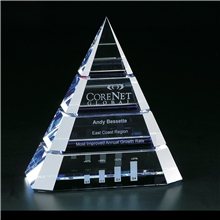 Clearaward Optical Crystal Pyramid Award 9 in