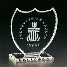 Clearaward Jade Crystal Shield Achievement Award 8 in
