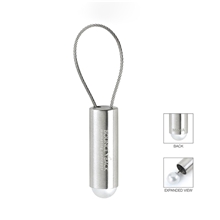 MoMa DOT Stainless Steel Cable - Closure Keychain w / Silver Aluminum Ball