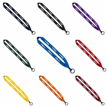 3/4 Polyester Lanyard with Metal Crimp Split - Ring