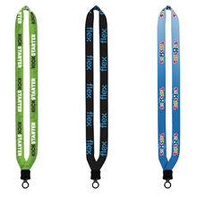 3/4 Dye - Sublimated Lanyard with Plastic Clamshell Plastic O - Ring