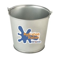 Galvanized Pail with Full Color Decal - 5- Quart Pail with Decal