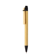 Blackpen Click - Action Eco - Friendly Black Ballpoint Pen in Recycled Paper, Wood, Plastic
